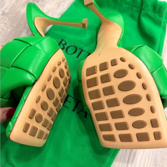 Bottega Veneta original Green leather heels size 38 - Picture 2 of 5